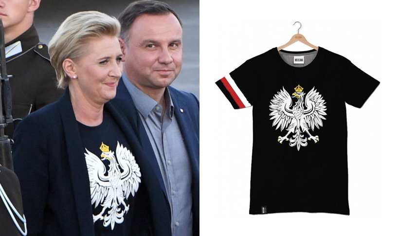 Wpadka Agaty Dudy w t-shircie