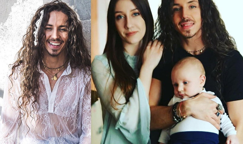 Michał Szpak z dzieckiem