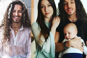 Michał Szpak z dzieckiem