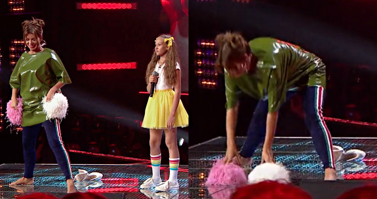 Edyta Górniak na planie The Voice Kids