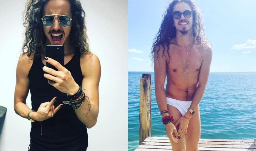 Michał Szpak na wakacjach w samej bieliźnie