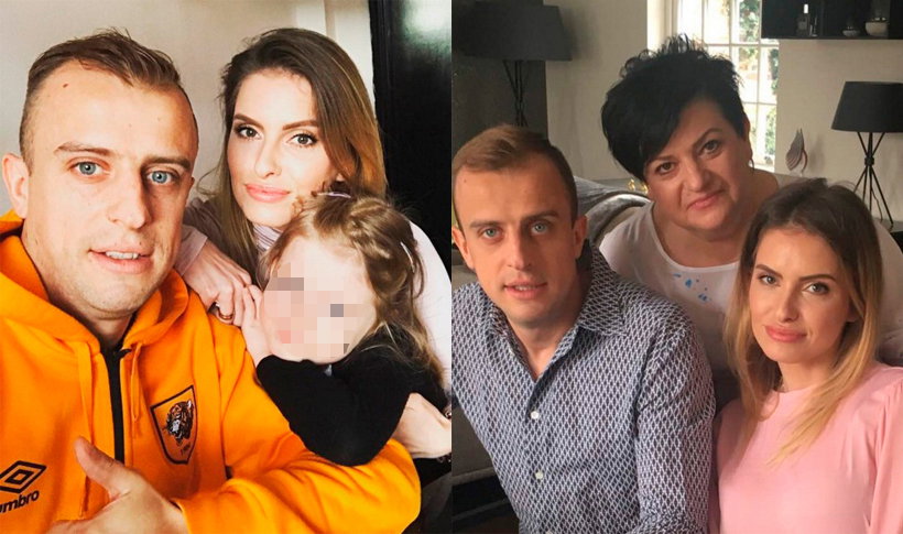 Grosicki z rodziną