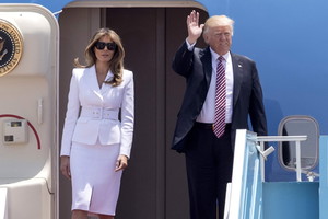 Melania Trump i Donald Trump w Izraelu