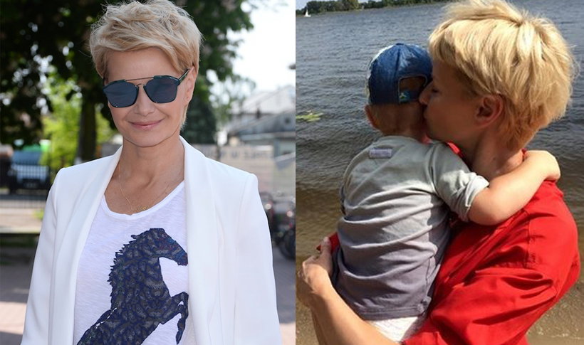 Małgorzata Kożuchowska z synem Janem Franciszkiem