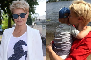 Małgorzata Kożuchowska z synem Janem Franciszkiem