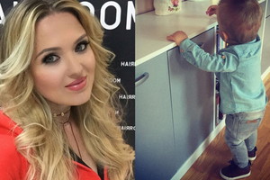 Gosia Andrzejewicz z synkiem