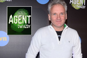 Jarosław Kret na konferencji drugiej edycji show "Agent Gwiazdy 2"