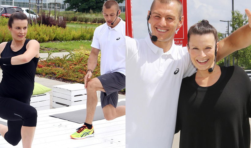 Katarzyna Kępka i Szymon Gaś prowadzą trening