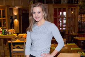 Agnieszka Kaczorowska na kolacji