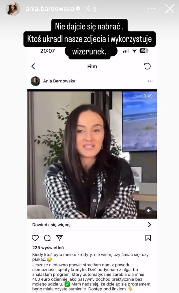 Ania Bardowska padła ofiarą oszustwa