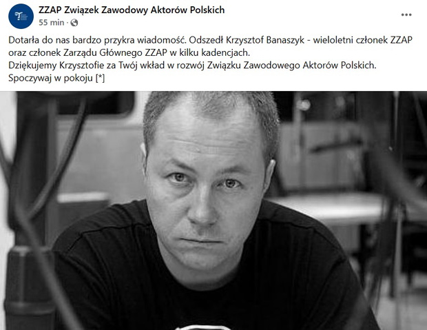 Nie żyje Krzysztof Banaszyk