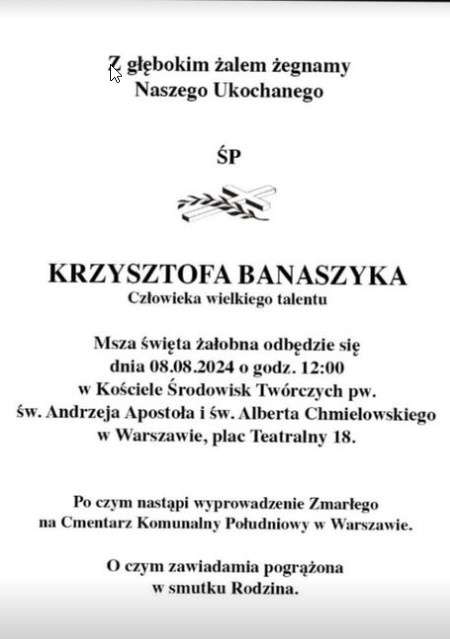 Pogrzeb Krzysztofa Banaszyka