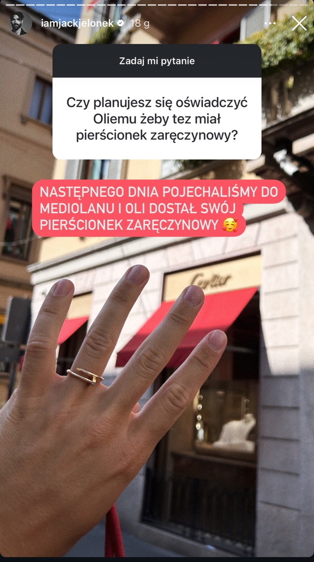 Jacek Jelonek o zaręczynach