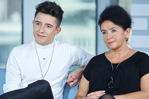 Dawid Kwiatkowski z mamą