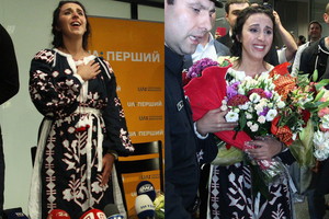 Przywitanie Jamali na lotnisku po Eurowizji 2016