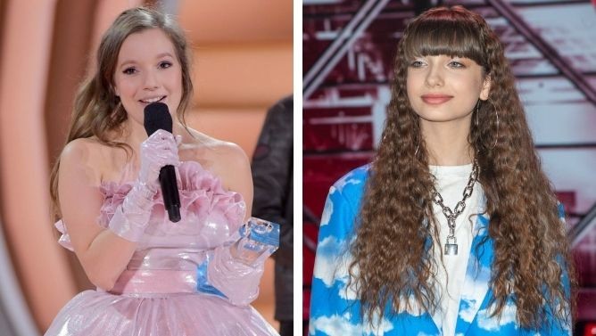 Sanah w różowej sukience, Viki Gabor w błękitnej marynarce
