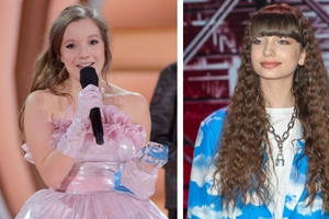 Sanah w różowej sukience, Viki Gabor w błękitnej marynarce