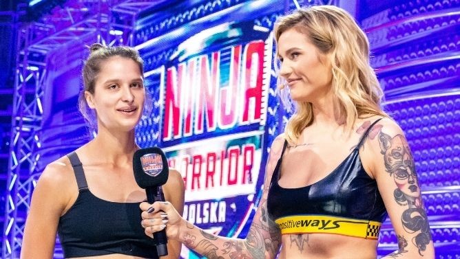 Karolina Gilon z uczestniczką programu Ninja Warrior Polska