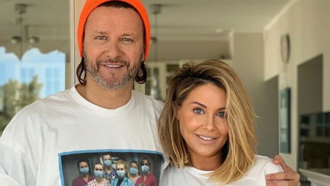 Małgorzata Rozenek i Radosław Majdan w identycznych koszulkach