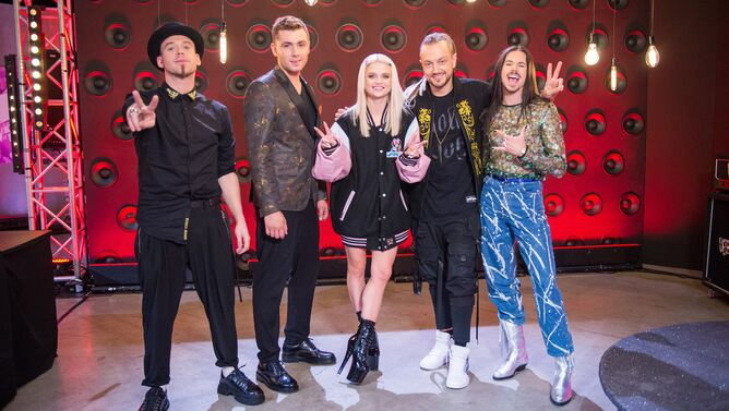 Jurorzy na planie 10. edycji The Voice of Poland
