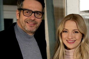 Paweł Deląg i Barbara Kurdej-Szatan na planie M jak miłość
