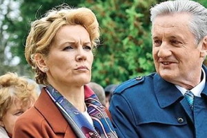 Dorota Chotecka na planie serialu "Ranczo"