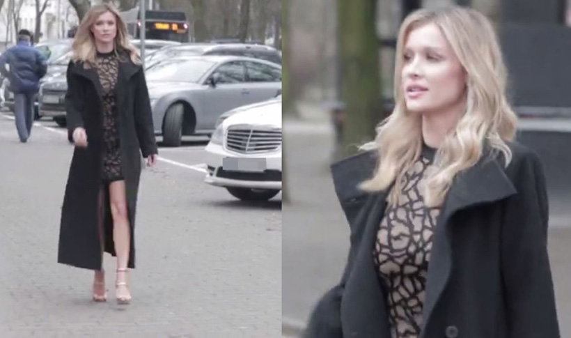 Joanna Krupa wychodzi z restauracji