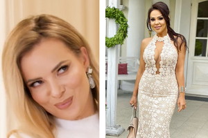 Izabela Janachowska ocenia suknię Sylwii Bomby na ślubie koleżanki
