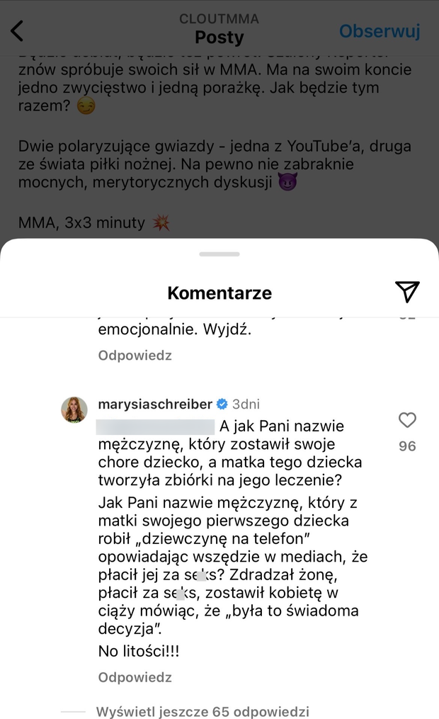 Marianna Schreiber atakuje Jakuba Rzeźniczaka