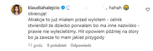 Klaudia Halejcio posądzona o porwanie dziecka