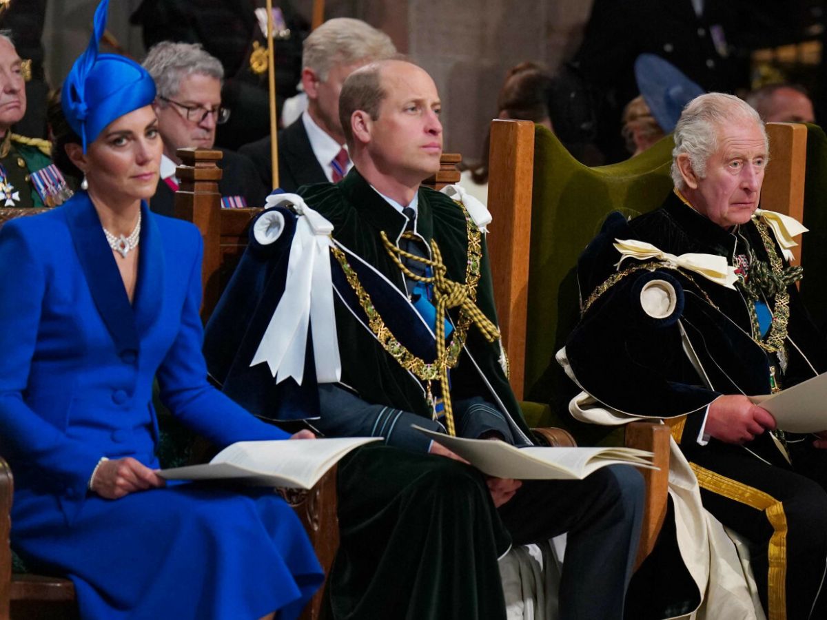 Książę William, księżna Kate, król Karol III