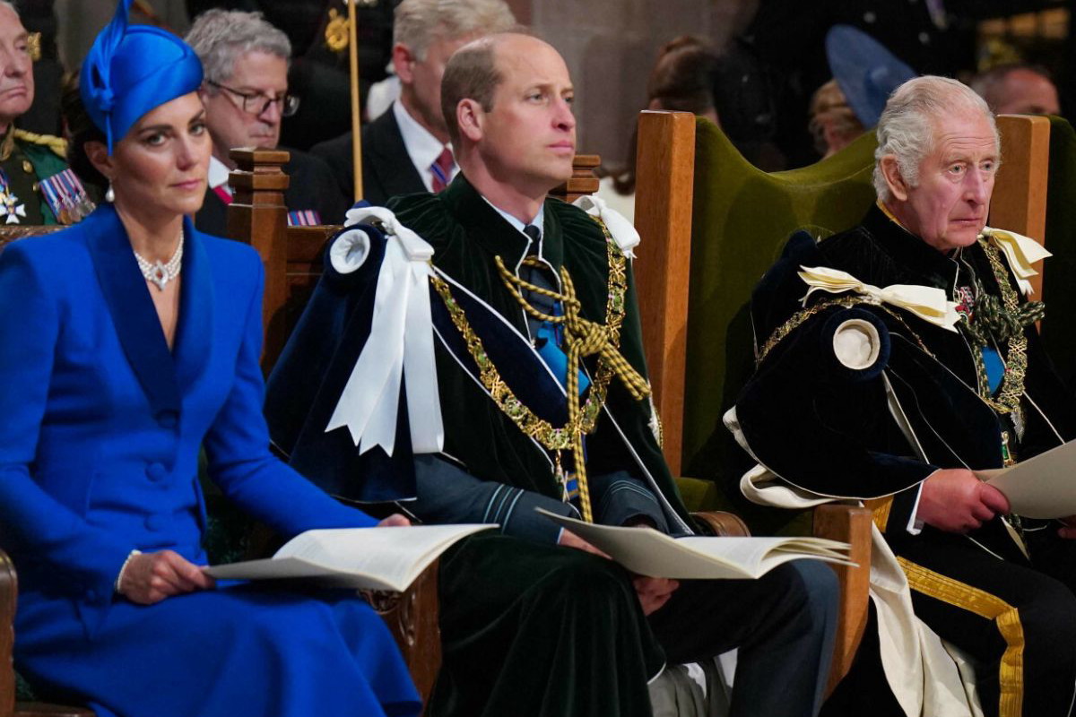 Książę William, księżna Kate, król Karol III