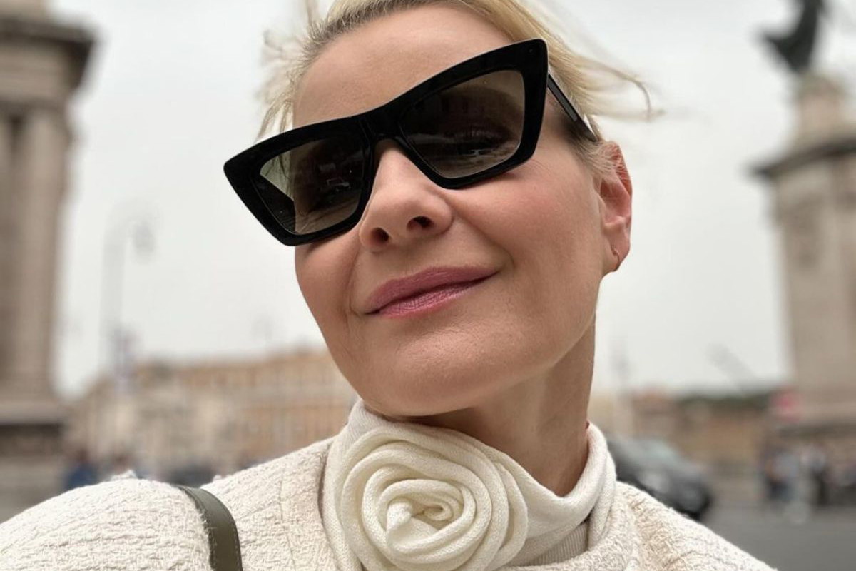 Małgorzata Kożuchowska na komunii syna