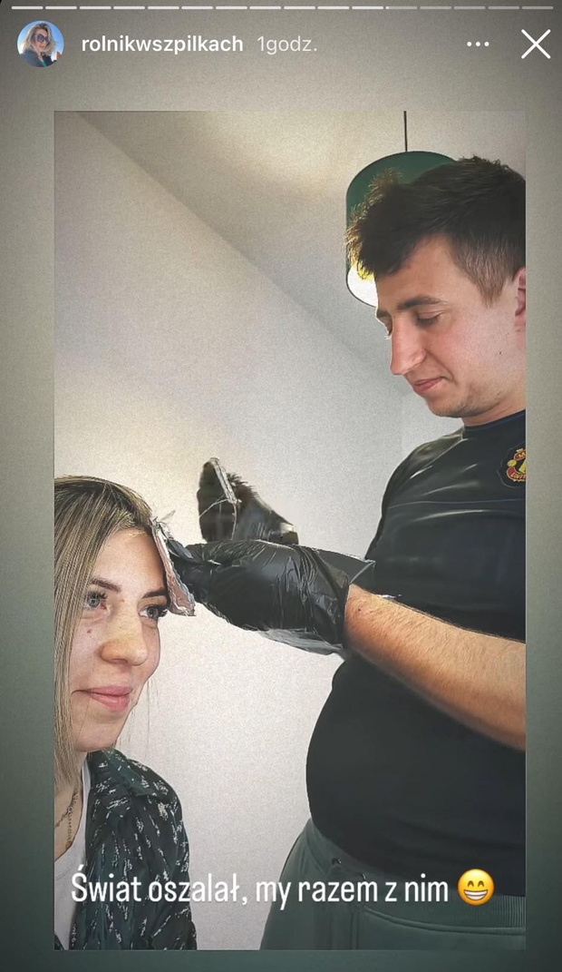 Małgosia z Rolnik szuka żony poprosiła męża żeby pofarbował jej włosy