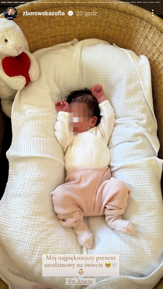 Zofia Zborowska świętuje urodziny po porodzie