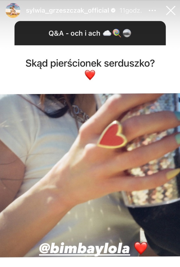 Sylwia Grzeszczak - pierścionek