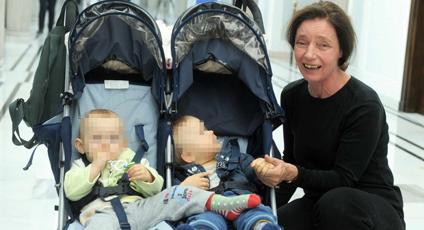 Barbara Sienkiewicz z dziećmi