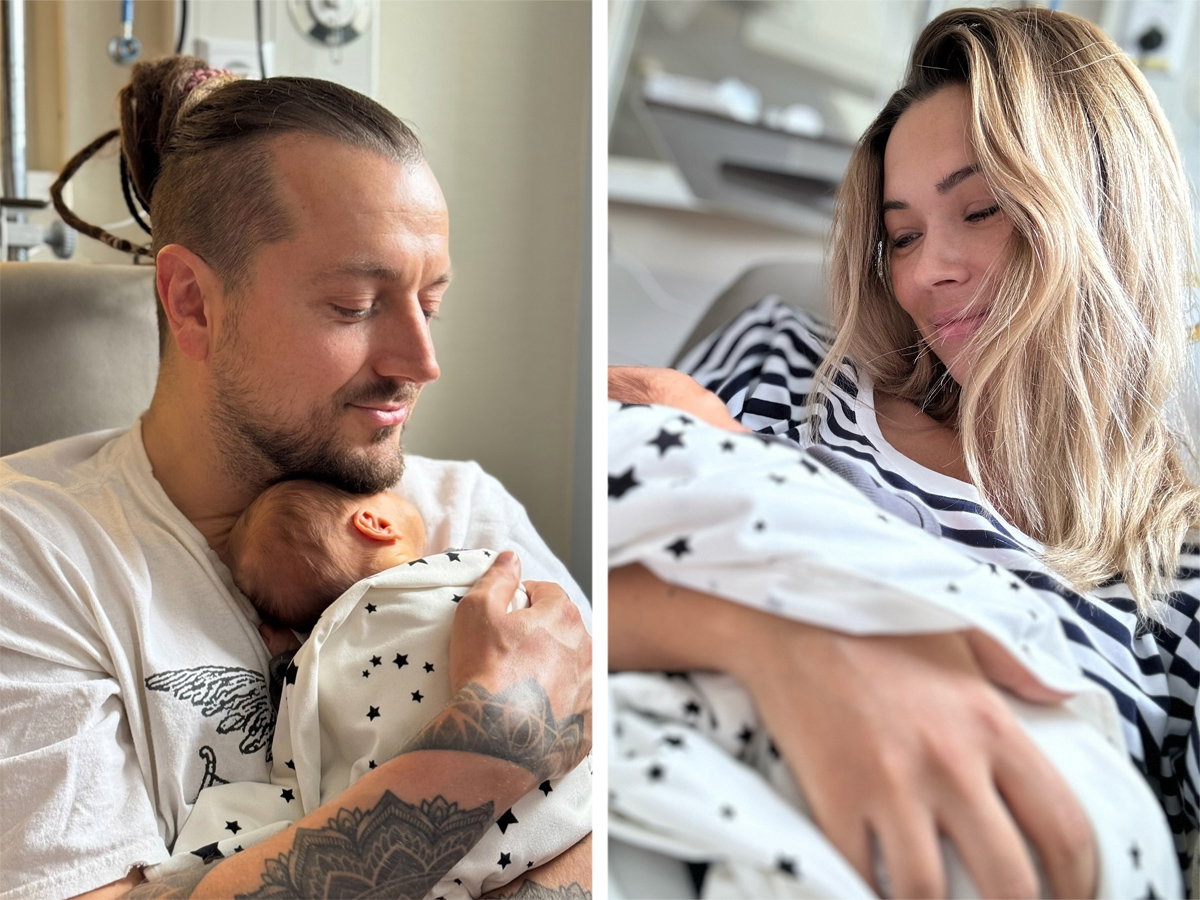 Sandra Kubicka i Alek Baron z synkiem