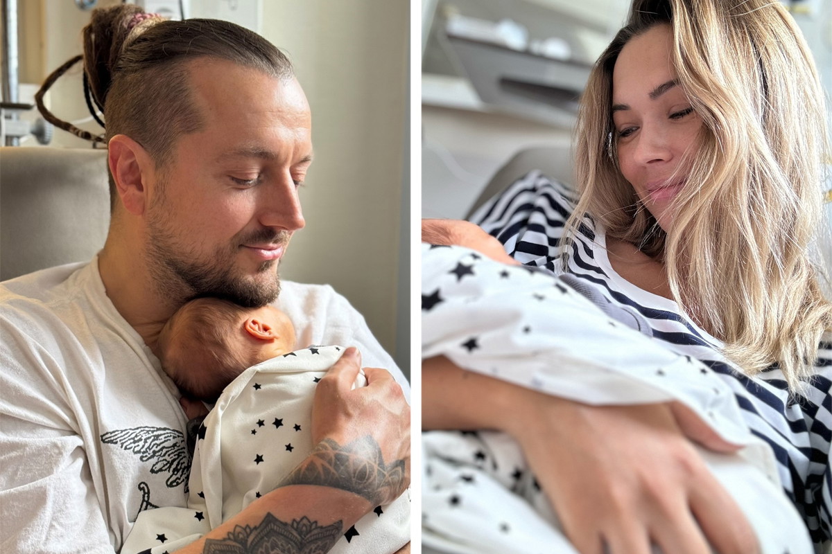 Sandra Kubicka i Alek Baron z synkiem