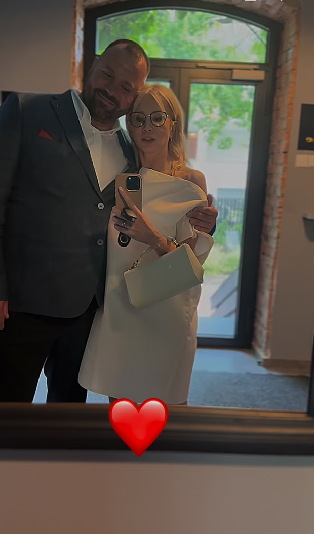 Ewa Gawryluk z mężem
