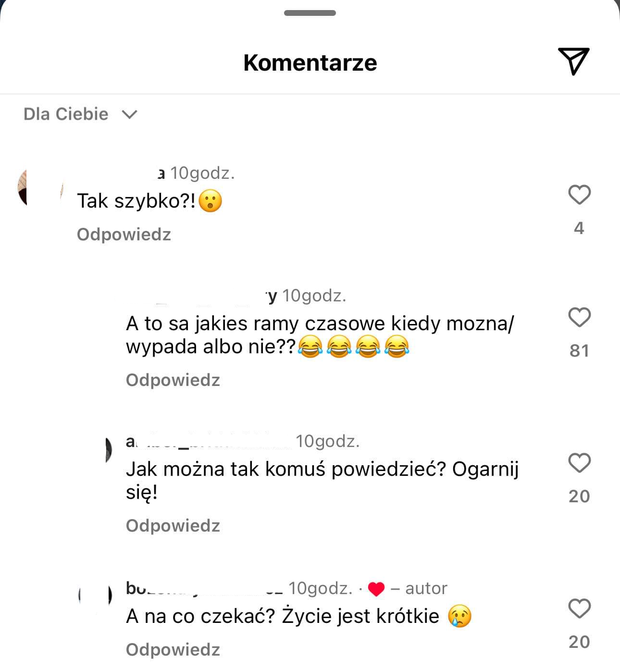 Ostre komentarze pod zdjęciem Marcina Hakiela i Dominiki
