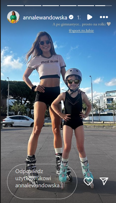 Anna Lewandowska z córką