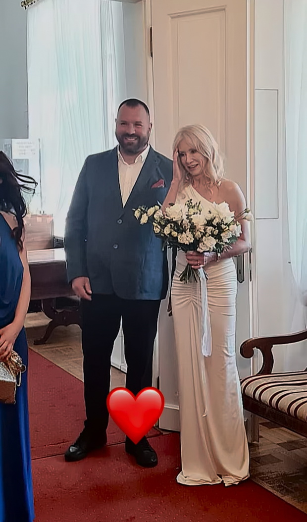Ewa Gawryluk z mężem