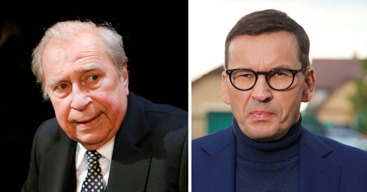 Jerzy Stuhr i Mateusz Morawiecki