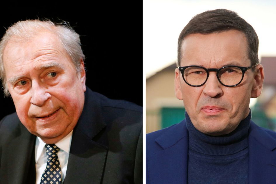 Jerzy Stuhr i Mateusz Morawiecki