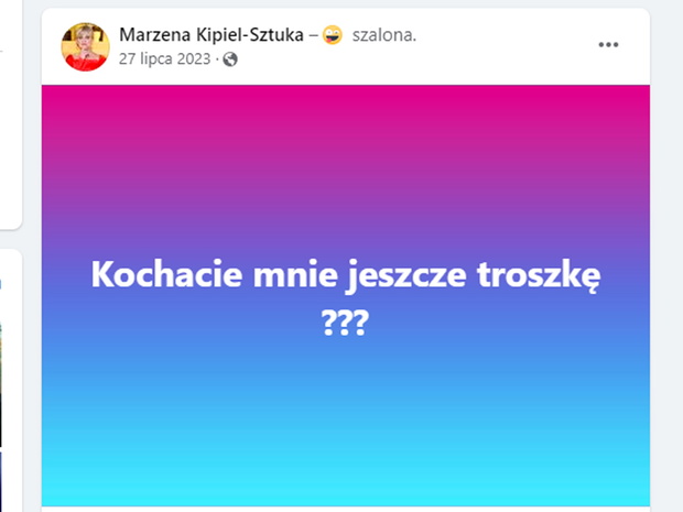 Ostatni wpis Marzeny Kipiel-Sztuki