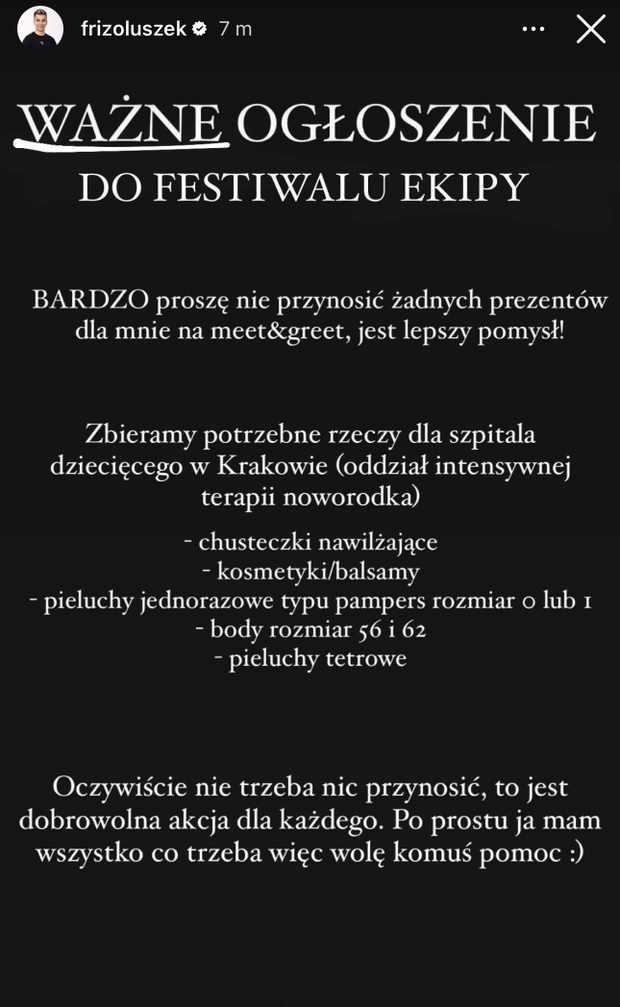 Friz ogłoszenie