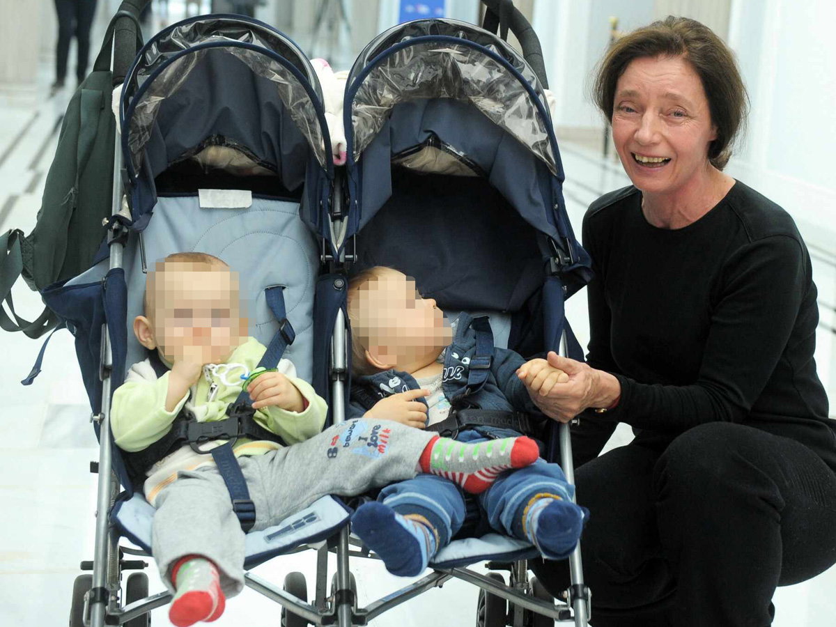 Barbara Sienkiewicz z dziećmi