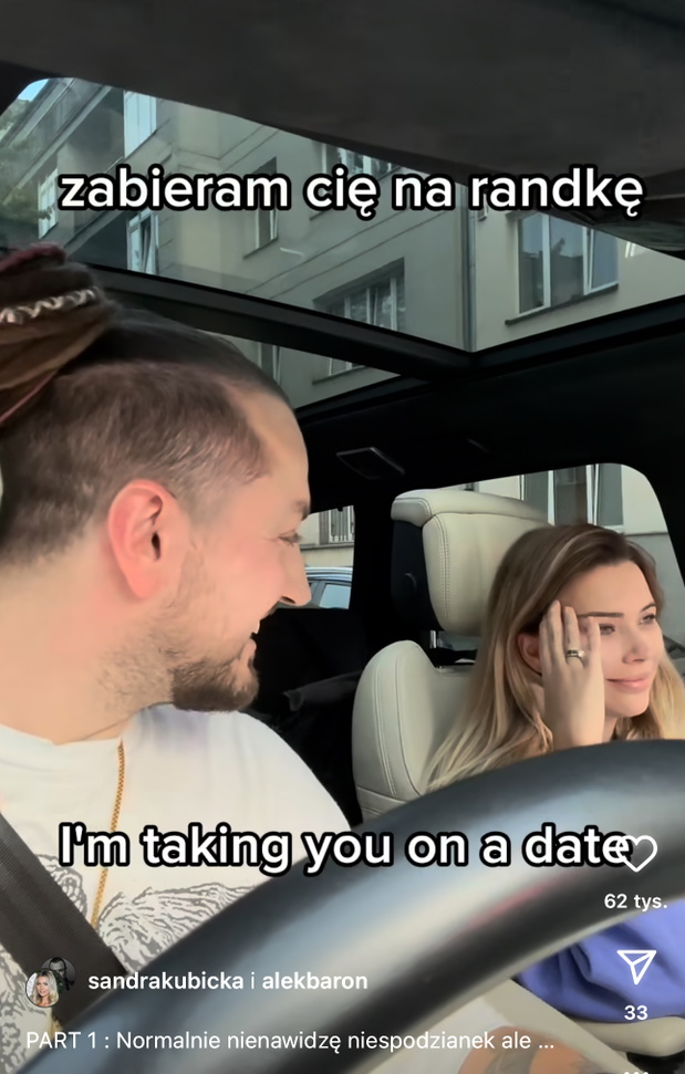 Alek Baron zrobił Sandrze Kubickiej niespodziankę