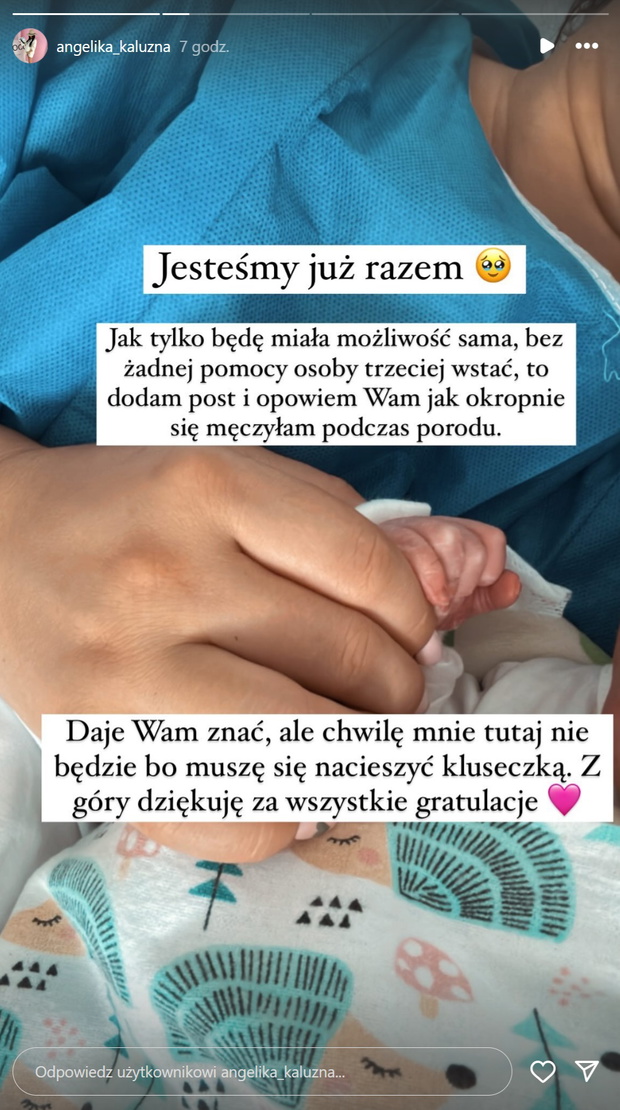Angelika z Farmy urodziła